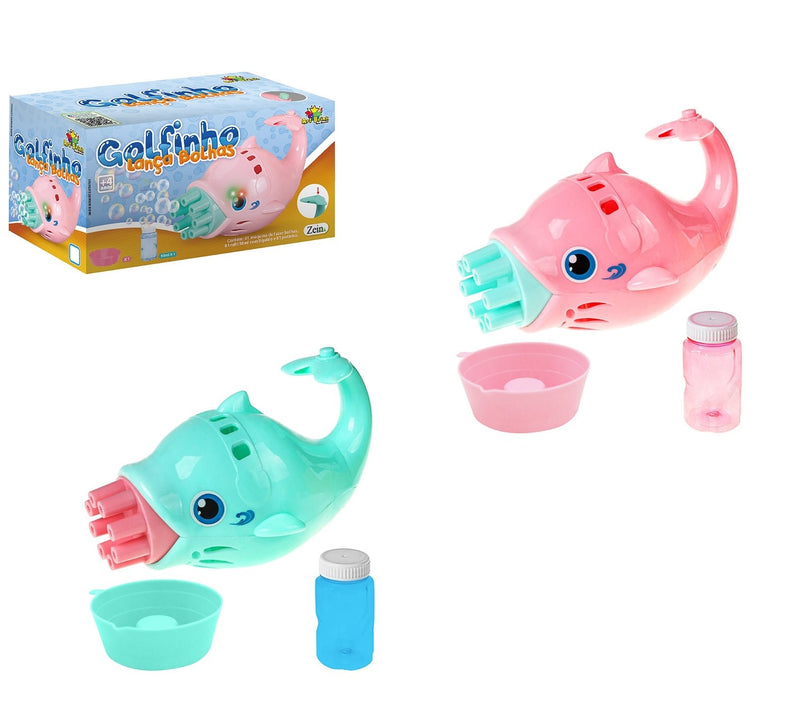 Golfinho Lança Bolhas de Sabão Automático