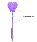Varinha Magica Coração Com Luz Led 34 Cm