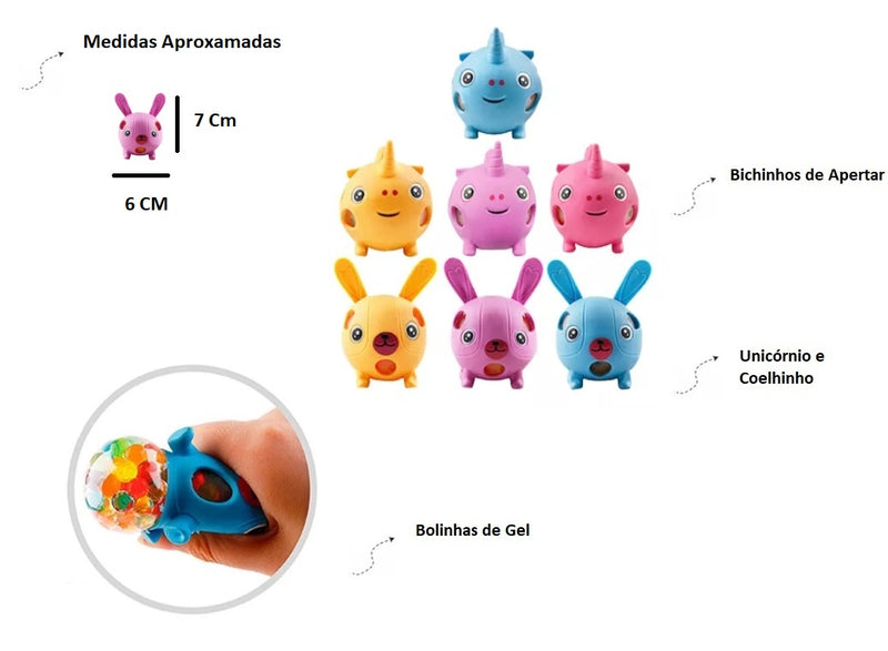 Bichinho Bola Apertar Smashmon Anti Stress
