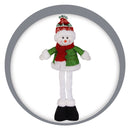 Enfeite Boneco Natal Extensível Papai Noel Boneco Neve 42Cm - Família Bless