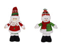Enfeite Boneco Natal Extensível Papai Noel Boneco Neve 42Cm - Família Bless