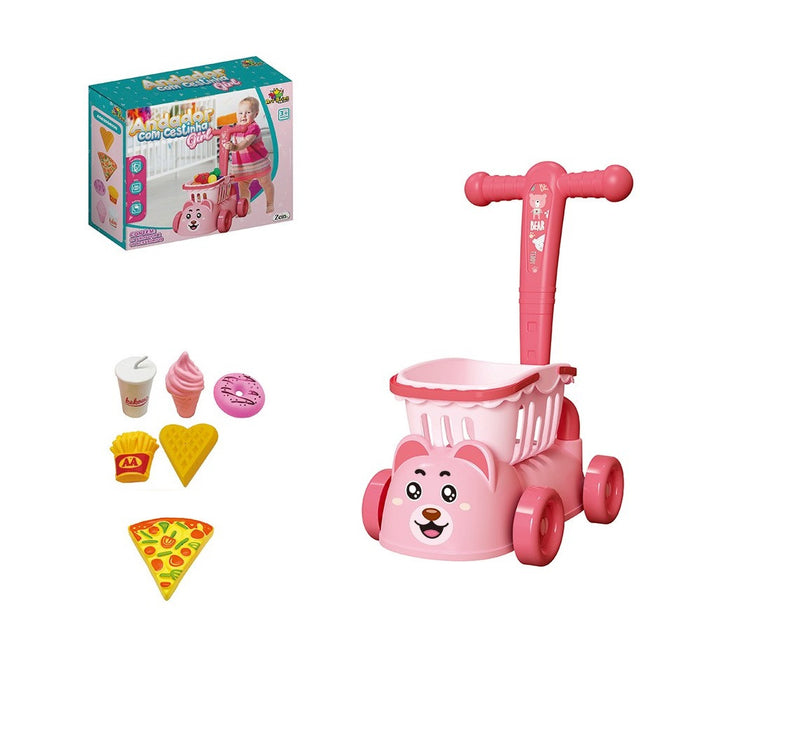 Andador Empurrador C/ Cesta e Acessórios Infantil