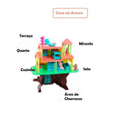 Casa na Árvore Casinha Boneca com Acessórios e 2 Bonecas