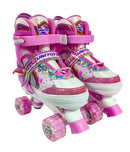 Patins Infantil Sereia Ajustável Quatro Rodas C/ Led