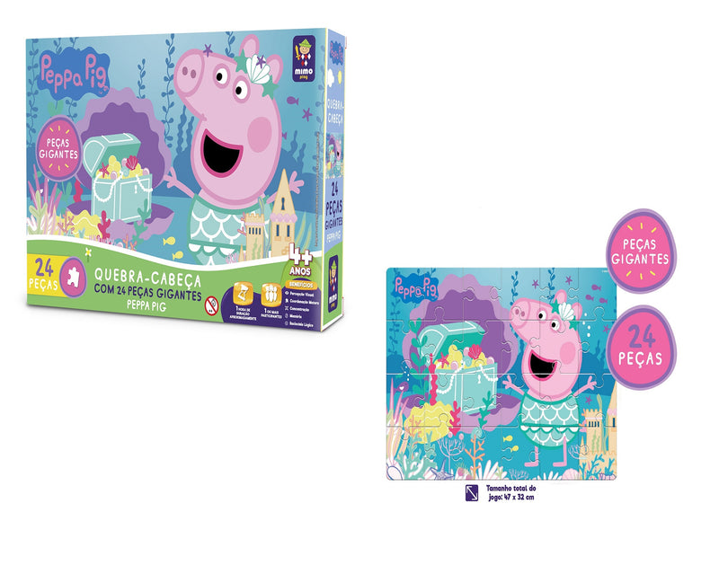 Quebra Cabeça 24 Peças Gigante - Peppa Pig