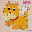 Quebra Cabeça Infantil Pedagógico Madeira 3D Animais 15 Cm