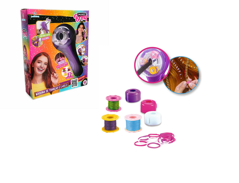 Trançador Automático de Cabelo e Tererê Com Acessórios