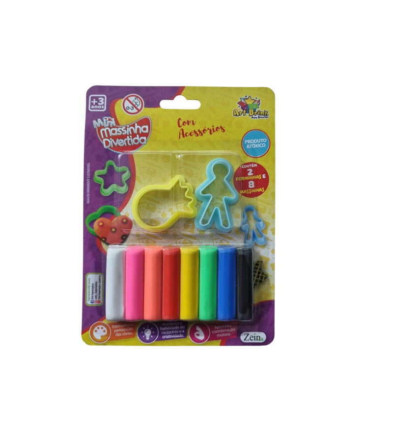 12 Mini Massinha Modelar Com Acessórios Sortido