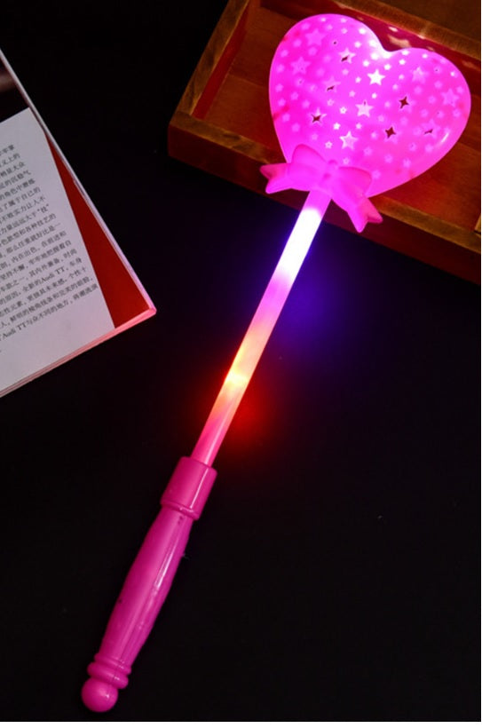 Varinha Magica Coração Com Luz Led 34 Cm