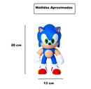 Boneco Sonic 20 cm Vinil Azul Articulado Original Game Veloz