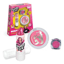 Kit Boneca  Emilly Vick Tropa dos Rosa 26cm Youtuber + Maquiagem Blush Batom e Gel com Glitter