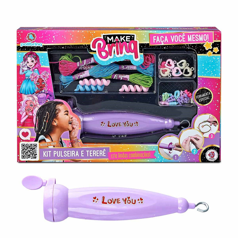 Kit Faça Você Mesmo Pulseira, Colar e Tererê Com Acessório - Make Brinq