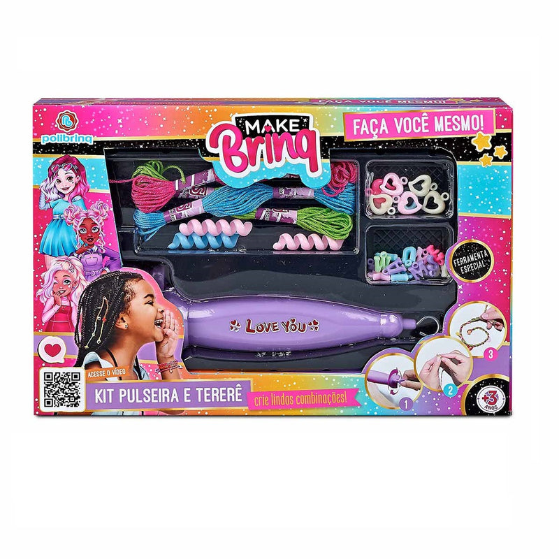 Kit Faça Você Mesmo Pulseira, Colar e Tererê Com Acessório - Make Brinq
