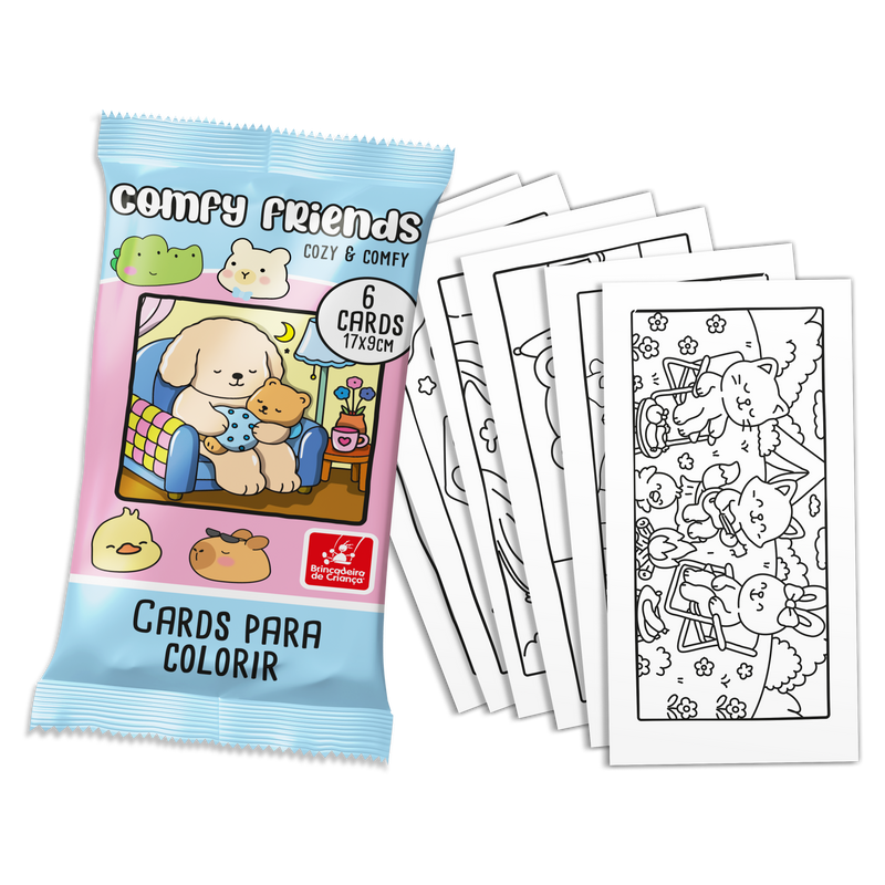 24 Cards para Pintar e Colorir - Coleção Cozy & Confy
