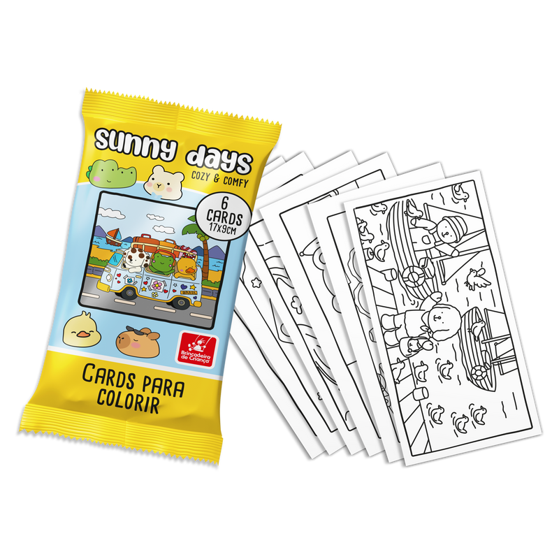 24 Cards para Pintar e Colorir - Coleção Cozy & Confy