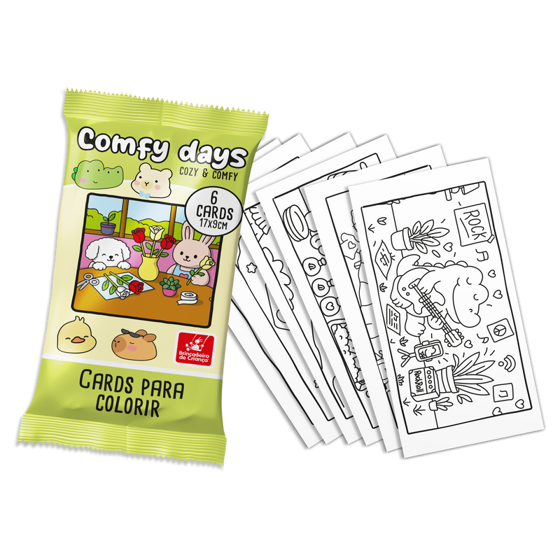 24 Cards para Pintar e Colorir - Coleção Cozy & Confy
