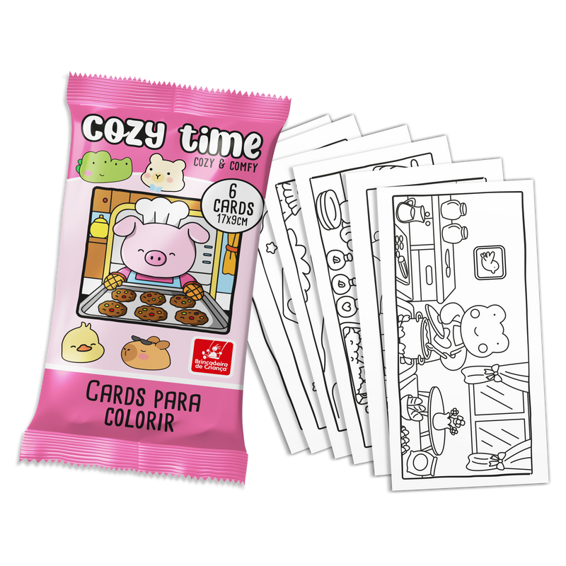24 Cards para Pintar e Colorir - Coleção Cozy & Confy
