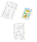 Super Kit Pintura Safari Cavalete + Telas + Guaches + Pincel + Avental + Godê