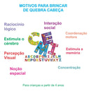 Brinquedo Educativo Quebra Cabeça Alfabeto Peças Gigante em Mdf