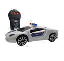 Carrinho Policia C/ Controle Remoto 3 Funções - Escala 1:24