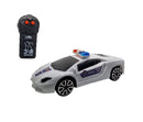 Carrinho Policia C/ Controle Remoto 3 Funções - Escala 1:24