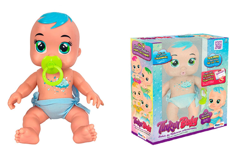 Boneca Tinker Baby Coleção Natureza 24 Cm Com Chupeta e Certificado Mamãe
