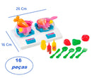 Fogãozinho com Acessórios - Faz de Conta Cozinha 16 peças