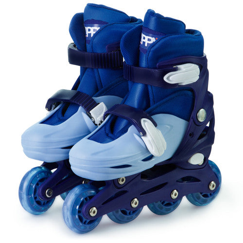 Patins Infantil In Line Ajustável Rosa ou Azul 4 Rodas