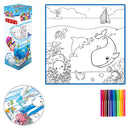 Tapete Infantil Pintura Lavável 50 cm Com 12 Canetinhas