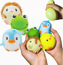 Kit 4 Bichinho Bolinha Squishy Apertar 8 Cm Anti Stress - Turma Bolotinha