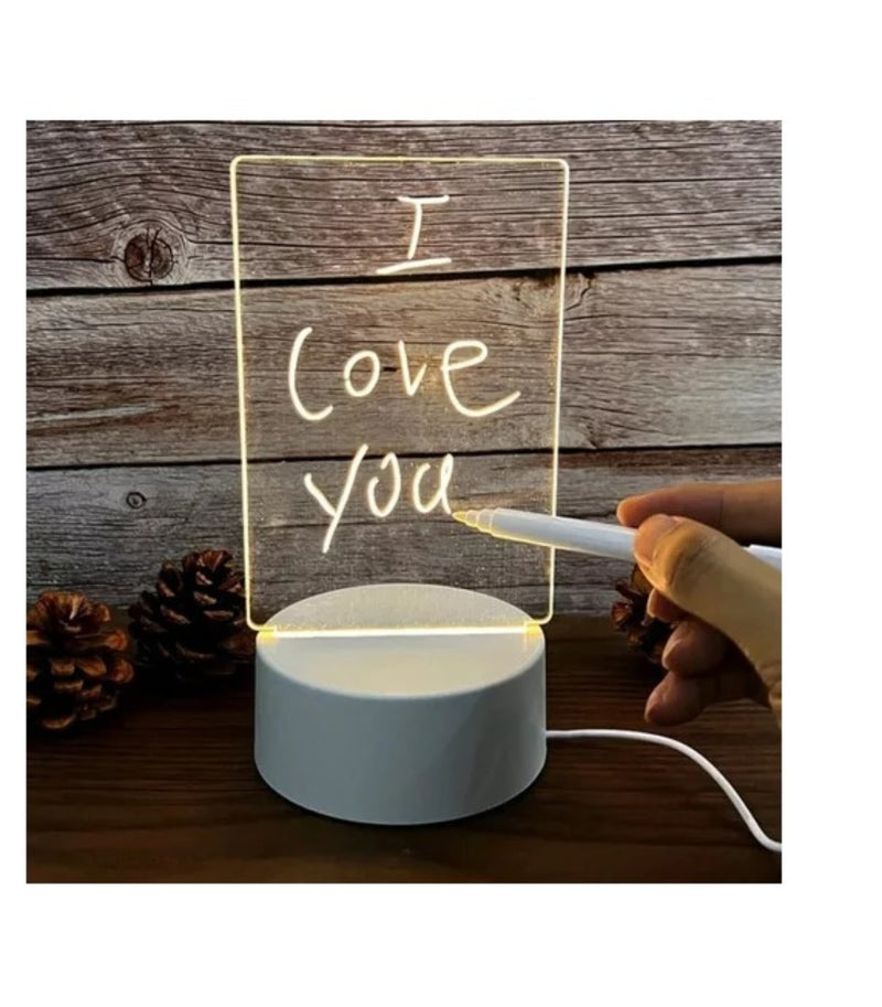 Luminária Led Mesa Com Tela para Escrever Presente Criativo