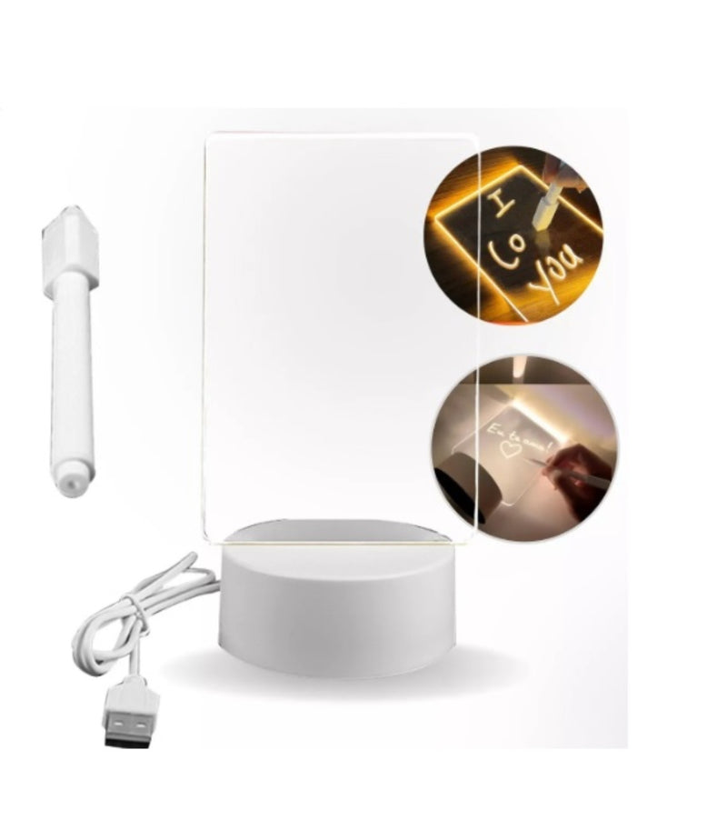 Luminária Led Mesa Com Tela para Escrever Presente Criativo
