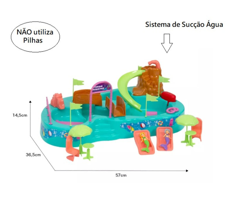Parque Aquático Sereia C/ Acessórios 28 Peças