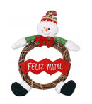Guirlanda Enfeite Porta Natal 42 Cm Papai Noel Boneco Neve