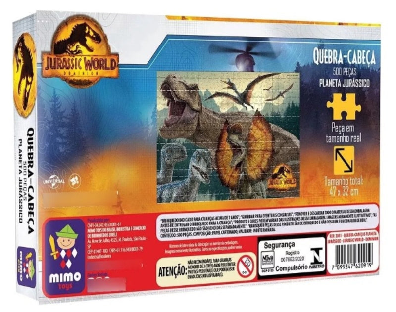 Quebra Cabeça 500 Peças - Jurassic Park World Universal