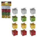 12 Mini Presentes Enfeite Arvore Natal Colorido