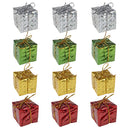 12 Mini Presentes Enfeite Arvore Natal Colorido