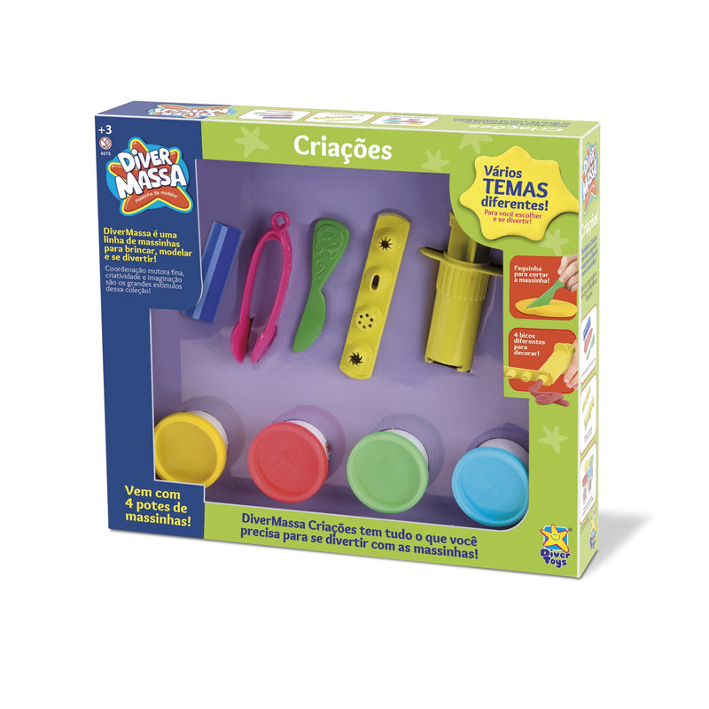 Kit Massinha Modelar Criações C/ Acessórios - Diver Massa