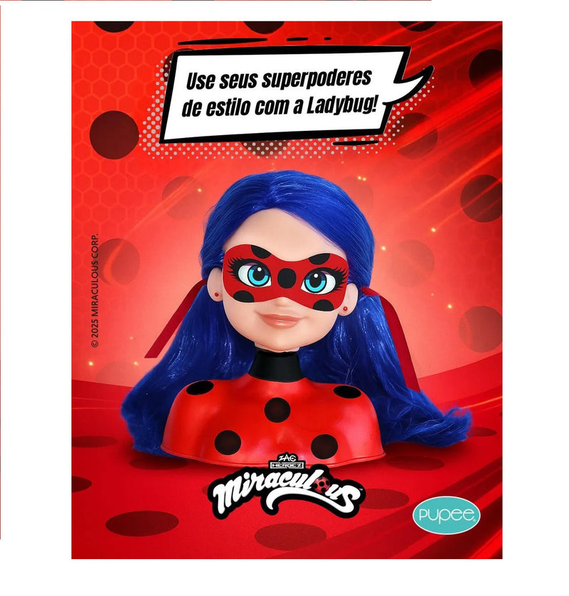 Boneca Mini Busto LadyBug Miraculous C/ Acessórios Styling