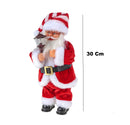 Boneco Papai Noel Musical C/ Som e Luz 30 Cm Decoração Natal