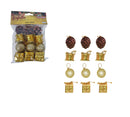 Kit 12 Mini Enfeite Pendurar Natal Presente Pinha Bolinha Tambor