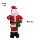 Papai Noel Inflável Gigante 1,80 C/ Luz Led Decoração Natal