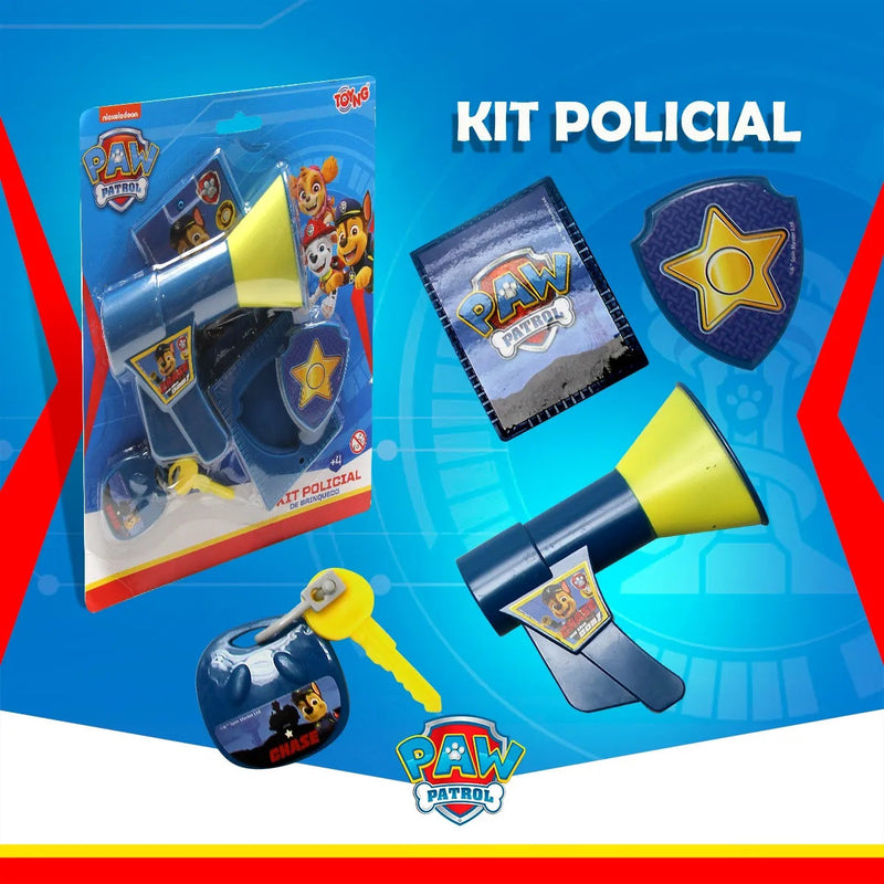 Brinquedo Kit Policial Patrulha Canina Chase Acessórios