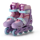 Patins Infantil In Line Ajustável Rosa ou Azul 4 Rodas
