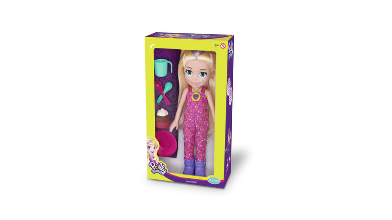 Boneca Polly Pocket Grande 38 Cm Piquenique C/ Acessórios