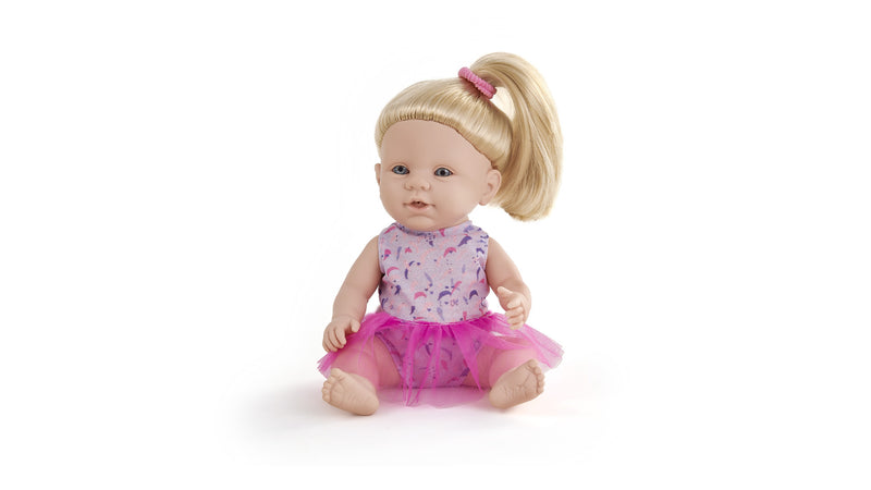 Boneca Bailarina Pink Vinil 31 Cm Rosa