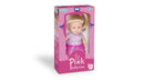 Boneca Bailarina Pink Vinil 31 Cm Rosa