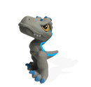 Mini Baby Dino T-Rex Azul - Jurassic World - Brilha no Escuro