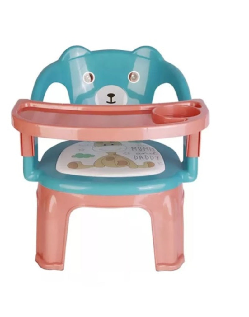 Cadeirinha Infantil Portátil Com Apito e Bandeja Para Alimentação