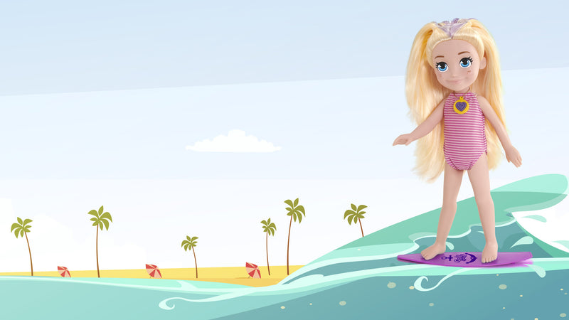 Boneca Polly Pocket 38 Cm Surfista Grande C/ Prancha Mattel